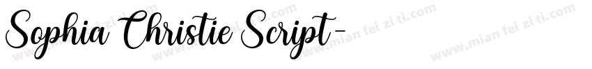 Sophia Christie Script字体转换